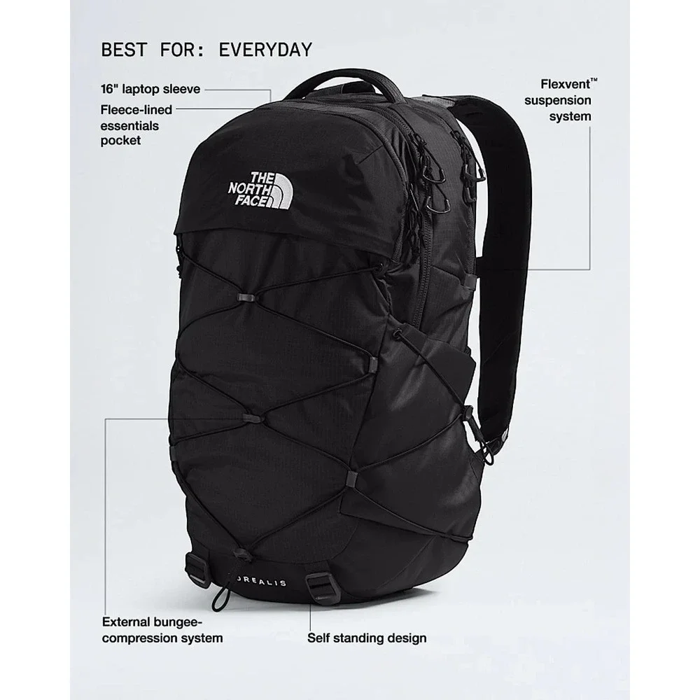 THE NORTH FACE Borealis Commuter Laptop One Size Black Hiking Backpack NWOT